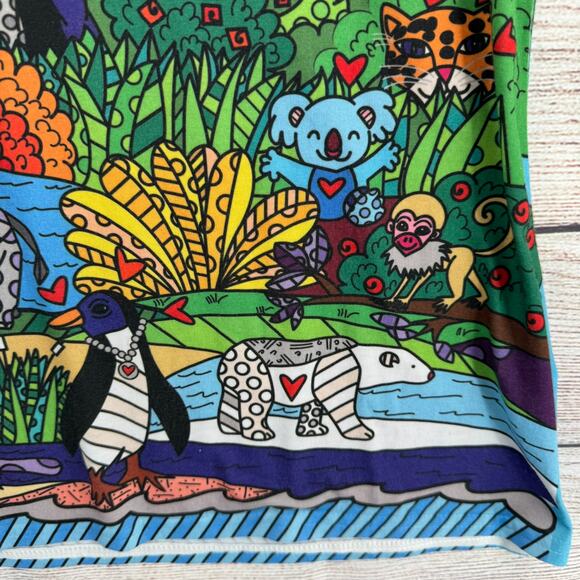 Sweet Gisele New York San Diego Zoo Britto AOP T-Shirt Youth Girls XL Blue - Picture 6 of 11